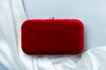 Crimson Embroidered Bridal Clutch - Image 2