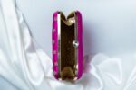 Plum Embroidered Evening Clutch - Image 3